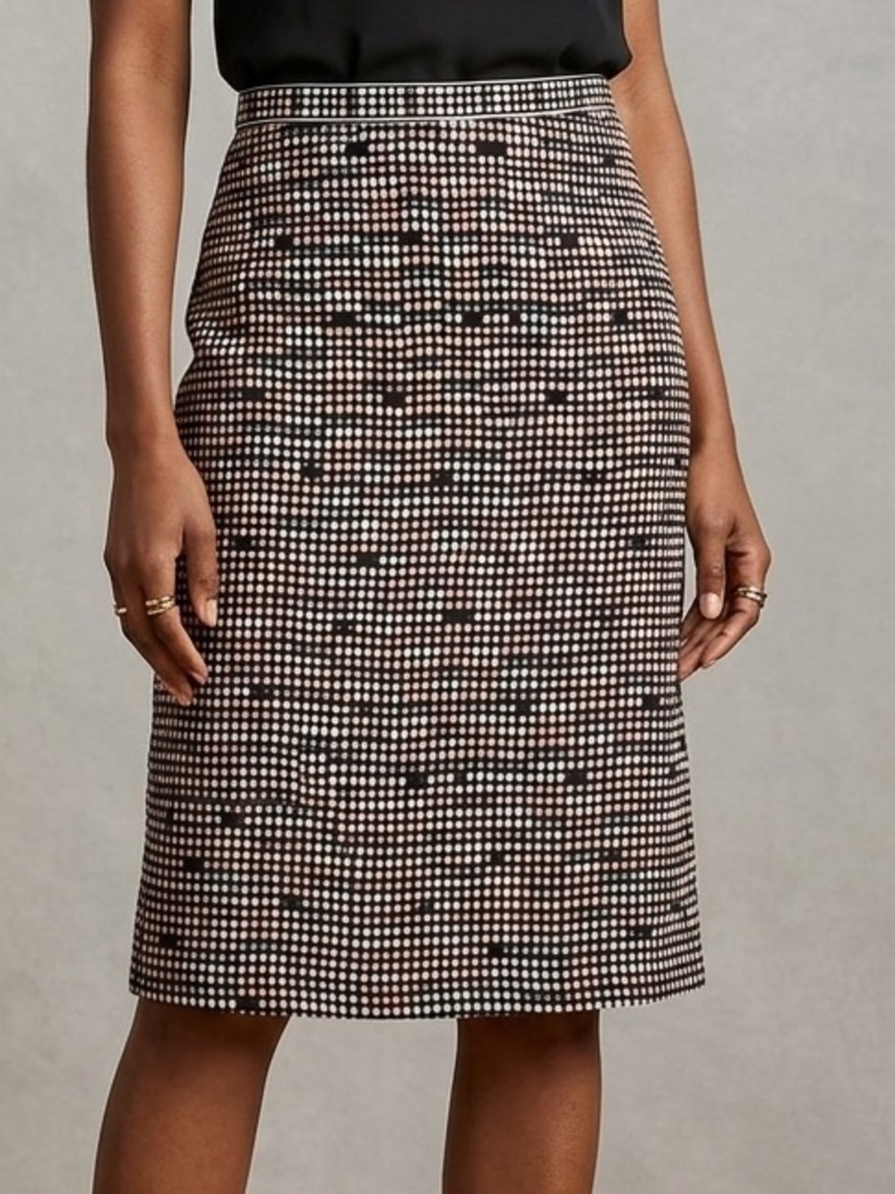 Max Studio Printed A-Line Skirt